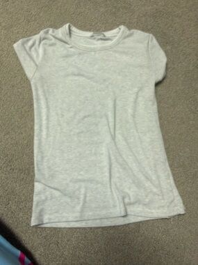 Zara White Crewneck Short Sleeve Tee